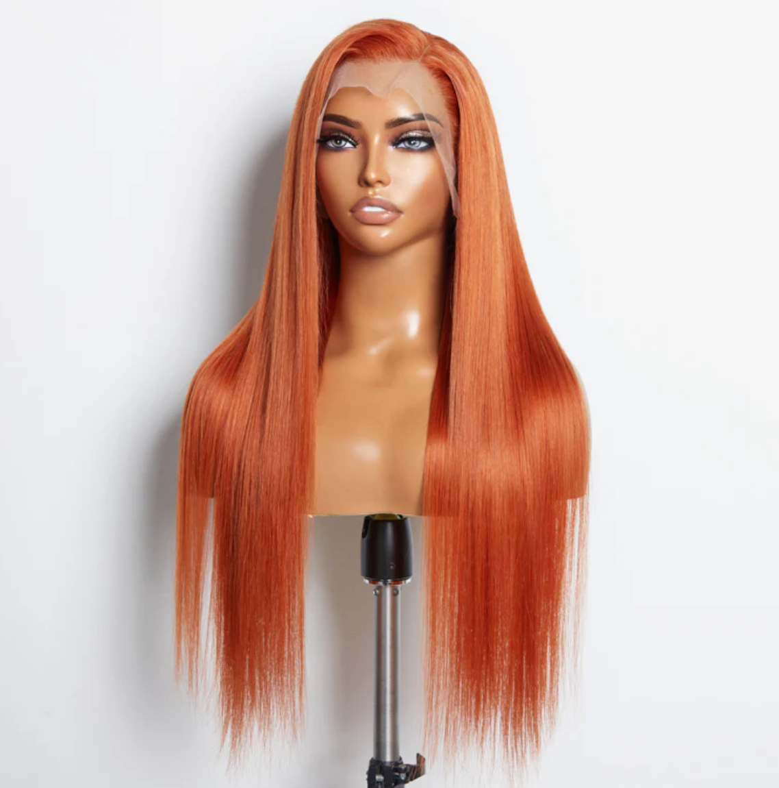 🧡 24” Ginger 13"x4" Lace Front Straight Wig – Pre-Plucked, Free Part & 100% Human Hair! 🧡