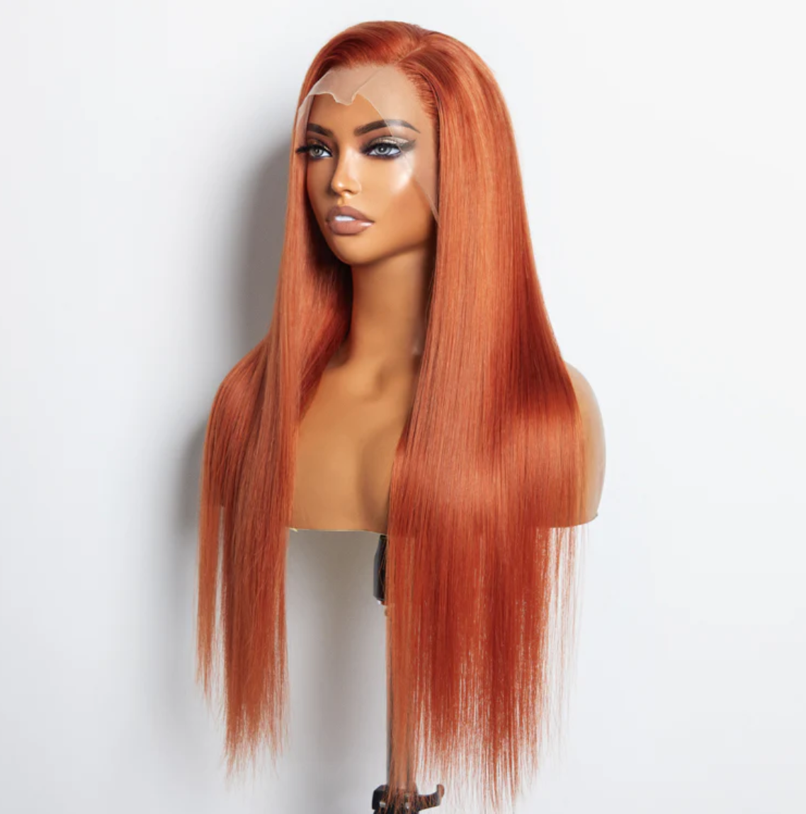 🧡 24” Ginger 13"x4" Lace Front Straight Wig – Pre-Plucked, Free Part & 100% Human Hair! 🧡