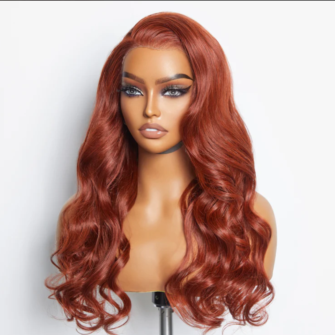 24" Body Wave Wear & Go Glueless Lace Frontal Wig – 13"x4" | Red Brown | 100% Human Hair