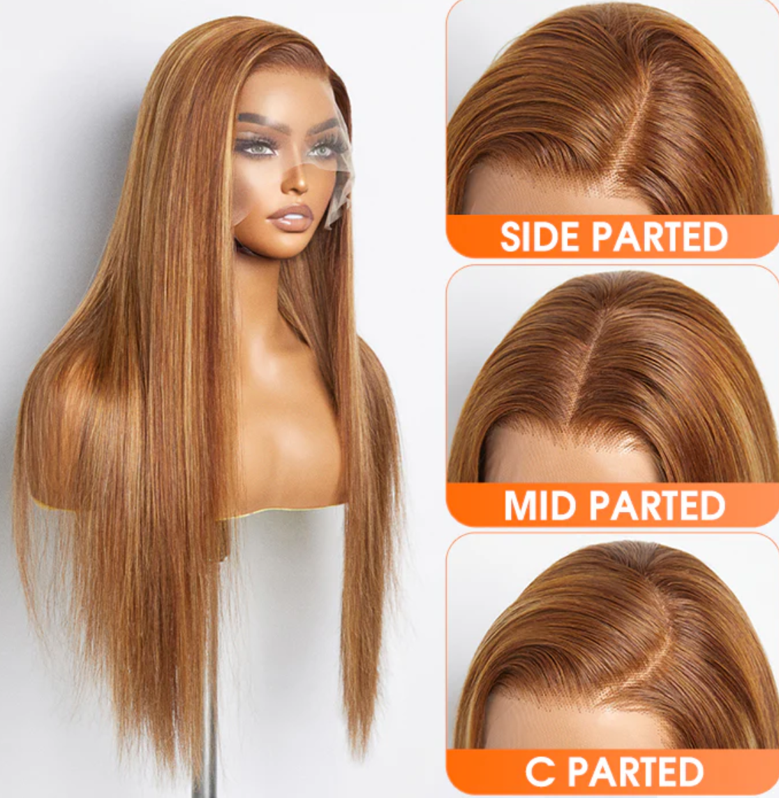 ✨ 18”–24” Pre-Plucked 13"x4" Lace Front Straight Wig – 150% Density, 100% Human Hair! ✨