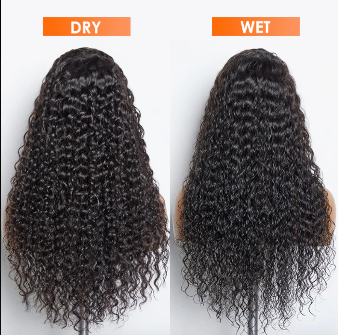 Glueless Water Wave Lace Front Wig – 3D Cap, Pre-Bleached Knots, Transparent Lace, 150% Density [13x6 or 13 x 4]