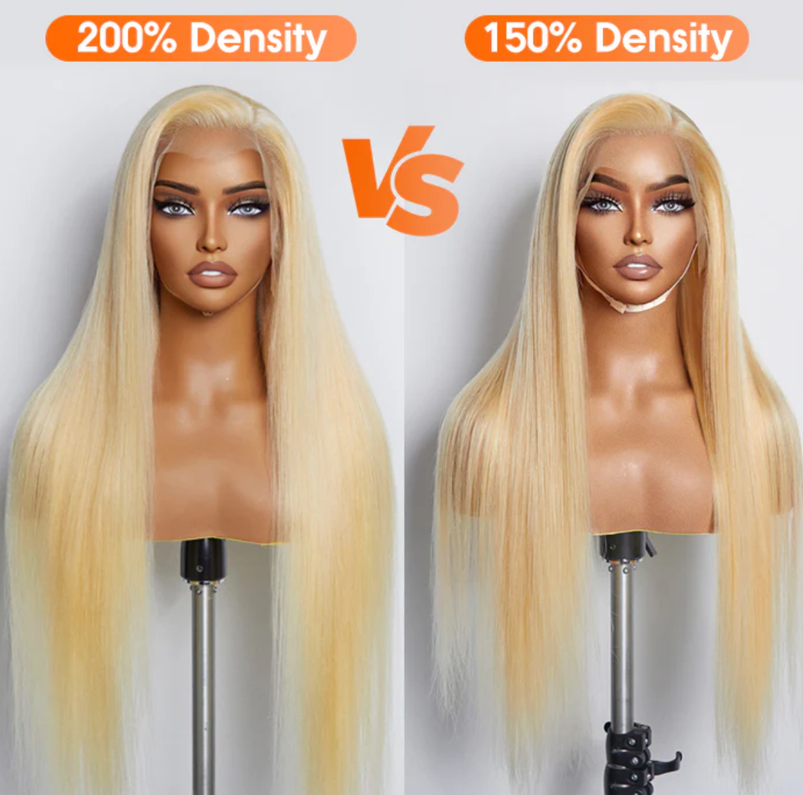 💛 16”–30” #613 Blonde Straight Lace Frontal Wig – Pre-Plucked & 150% Density for Flawless Glam! 💛