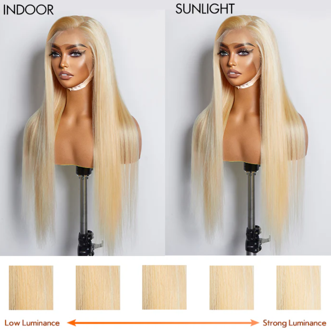 💛 16”–30” #613 Blonde Straight Lace Frontal Wig – Pre-Plucked & 150% Density for Flawless Glam! 💛