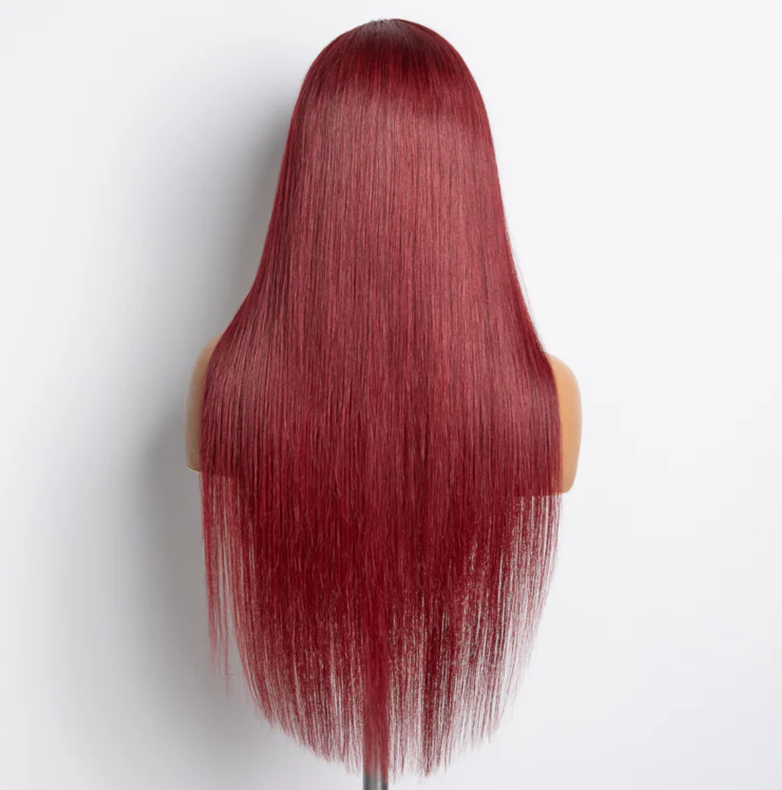 💃 24” Burgundy 13"x4" Lace Front Straight Wig – Pre-Plucked, Free Part & 100% Human Hair! 💃