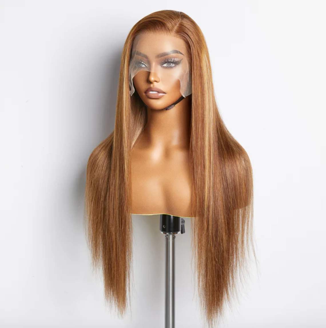 Slay Effortlessly with Our 13x4 Lace Frontal Wig – #4/27 Two-Tone Straight Perfection ✨ Medium Brown Swiss Lace | 100% Human Hair | 150% Density ✨