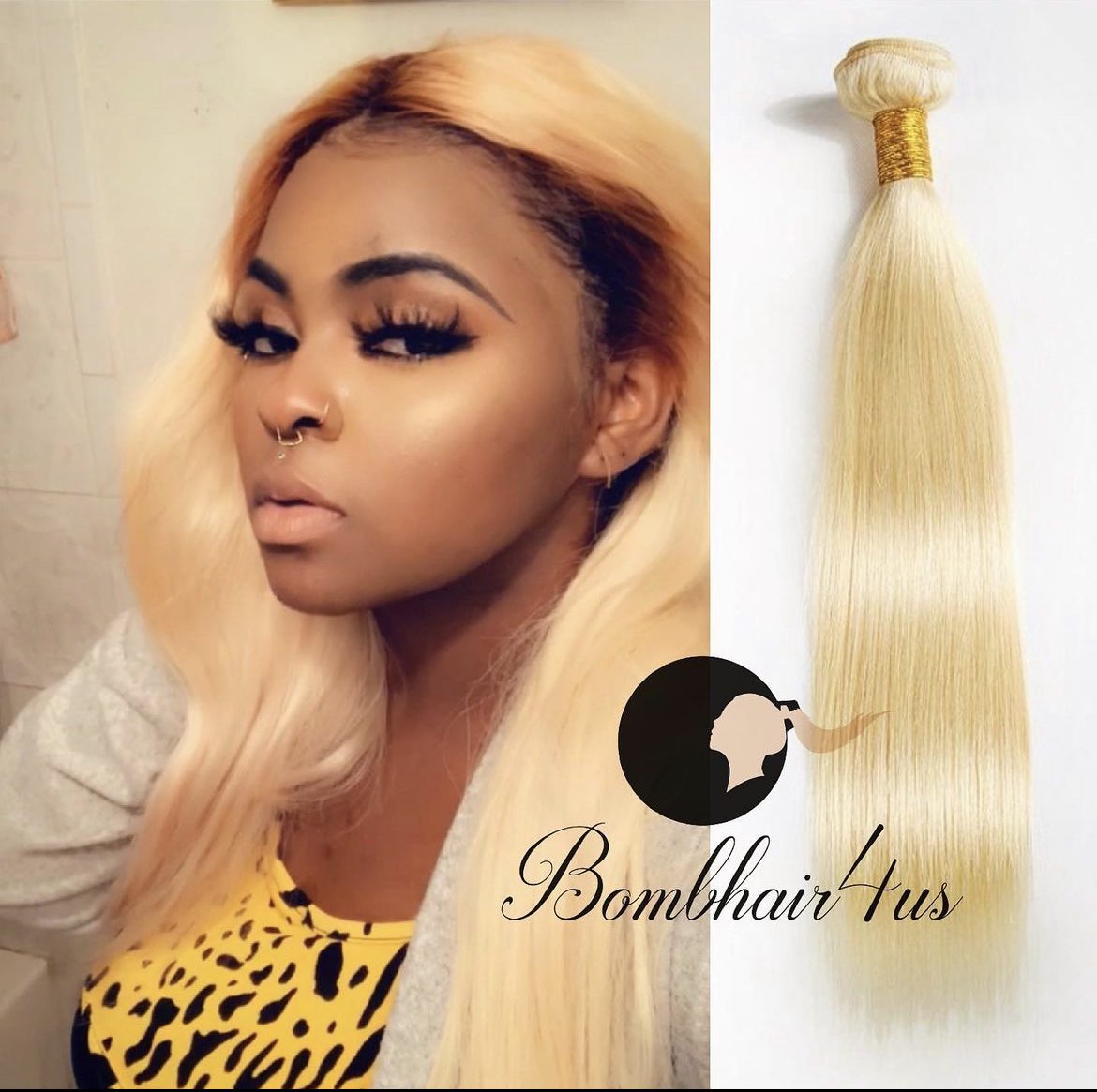 💛 16”–30” #613 Blonde Straight Lace Frontal Wig – Pre-Plucked & 150% Density for Flawless Glam! 💛